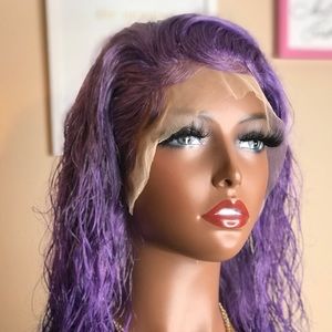 12” Lavender/Purple Lace Front Bob Wig